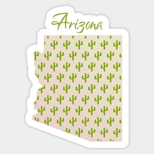 Arizona with Cacti Sticker